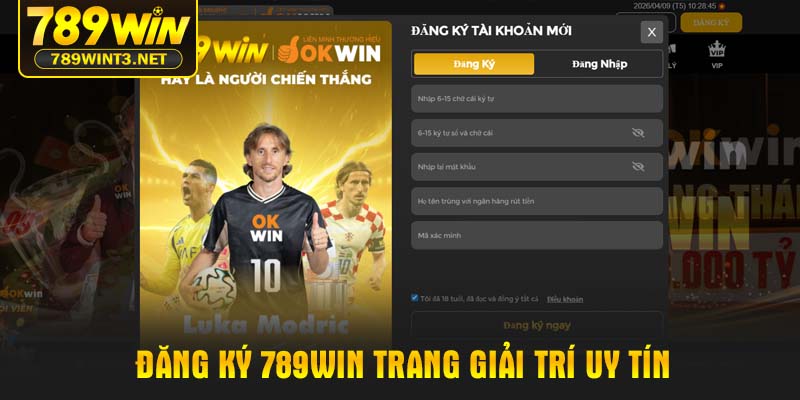 Đăng ký 789WIN trang giải trí uy tín